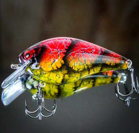 Red Crackle Craw 2.5 Squarebill