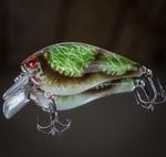 Green Brown Crackle Craw 2.5 Squarebill