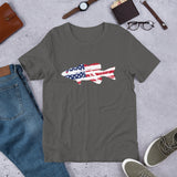Smallmouth Bass American Flag T-Shirt